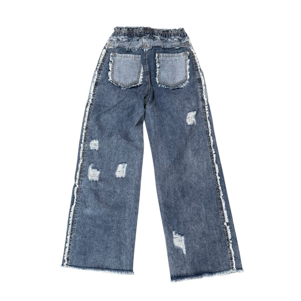 NWT POL Distressed Wide-Leg Denim Jeans - Picture 8 of 8